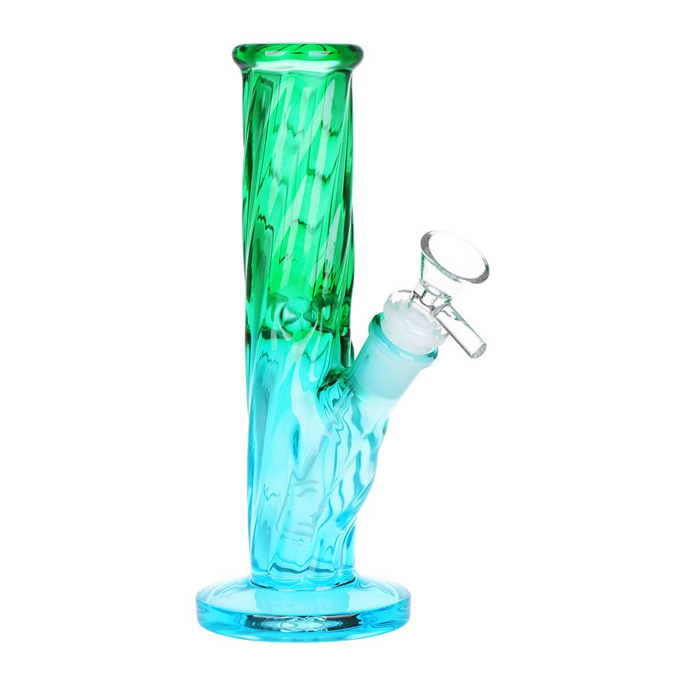 SeshGear Twist Ombre Straight Tube Glass Water Pipe | 7.75" | 14mm F, BDD Wholesale