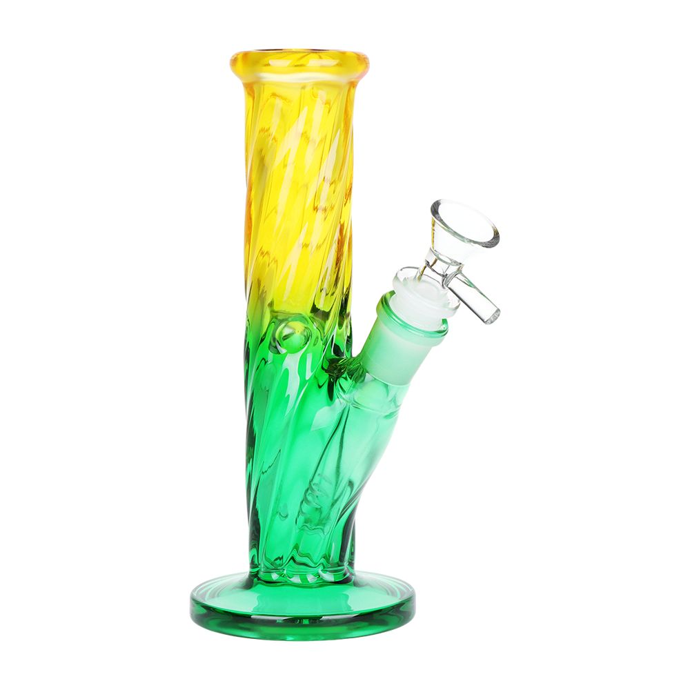 SeshGear Twist Ombre Straight Tube Glass Water Pipe | 7.75" | 14mm F, BDD Wholesale