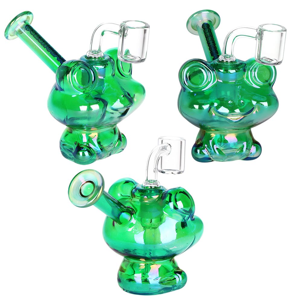 SeshGear Electro Frog Glass Dab Rig - 4.5" / 14mm F / Colors Vary, BDD Wholesale
