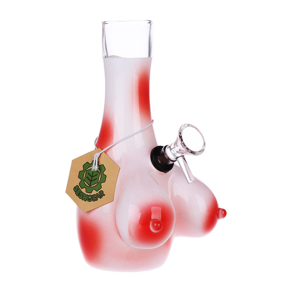 SeshGear Buxom Bosom Glass Water Pipe - 7.5" / Grommet, BDD Wholesale