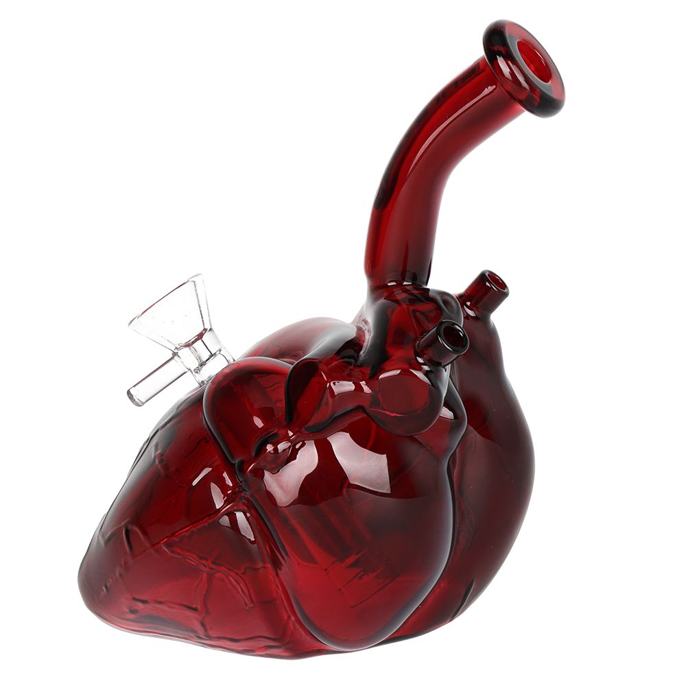 Pulsar Be Still My Heart Glass Water Pipe 6.5" - 14mm F, BDD Wholesale