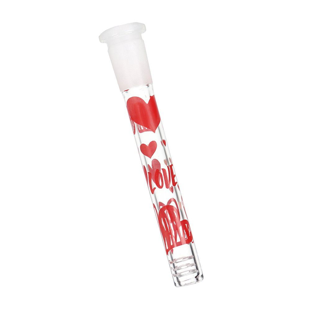 Pulsar Valentine's Hearts 'n' Roses Glass Herb Pipe Duo - 10" / 14mm F, BDD Wholesale