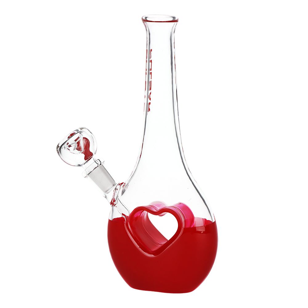 Pulsar Valentines Heart Vase Glass Water Pipe - 8.25" / 14mm F, BDD Wholesale