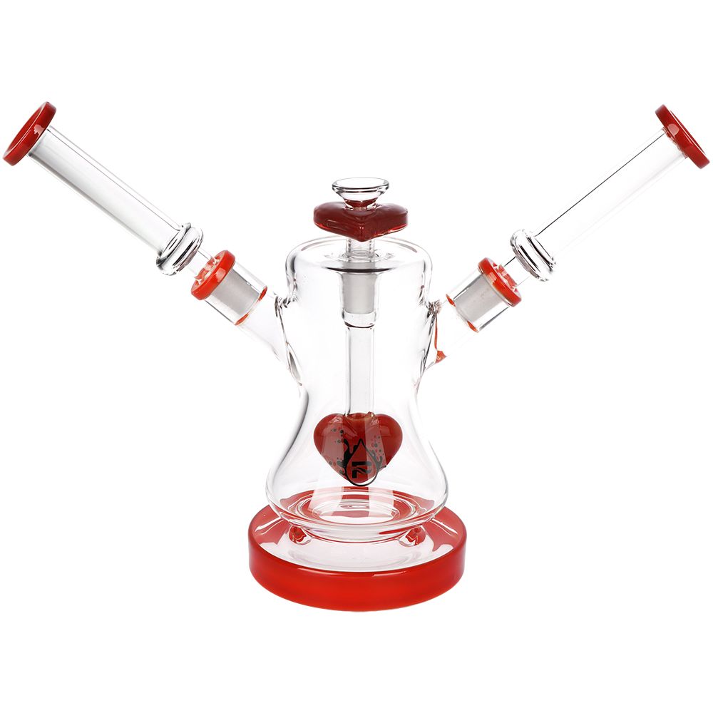 Pulsar Date Night: Part 2 Dual Neck Glass Water Pipe | 8.5" | 14mm F, BDD Wholesale
