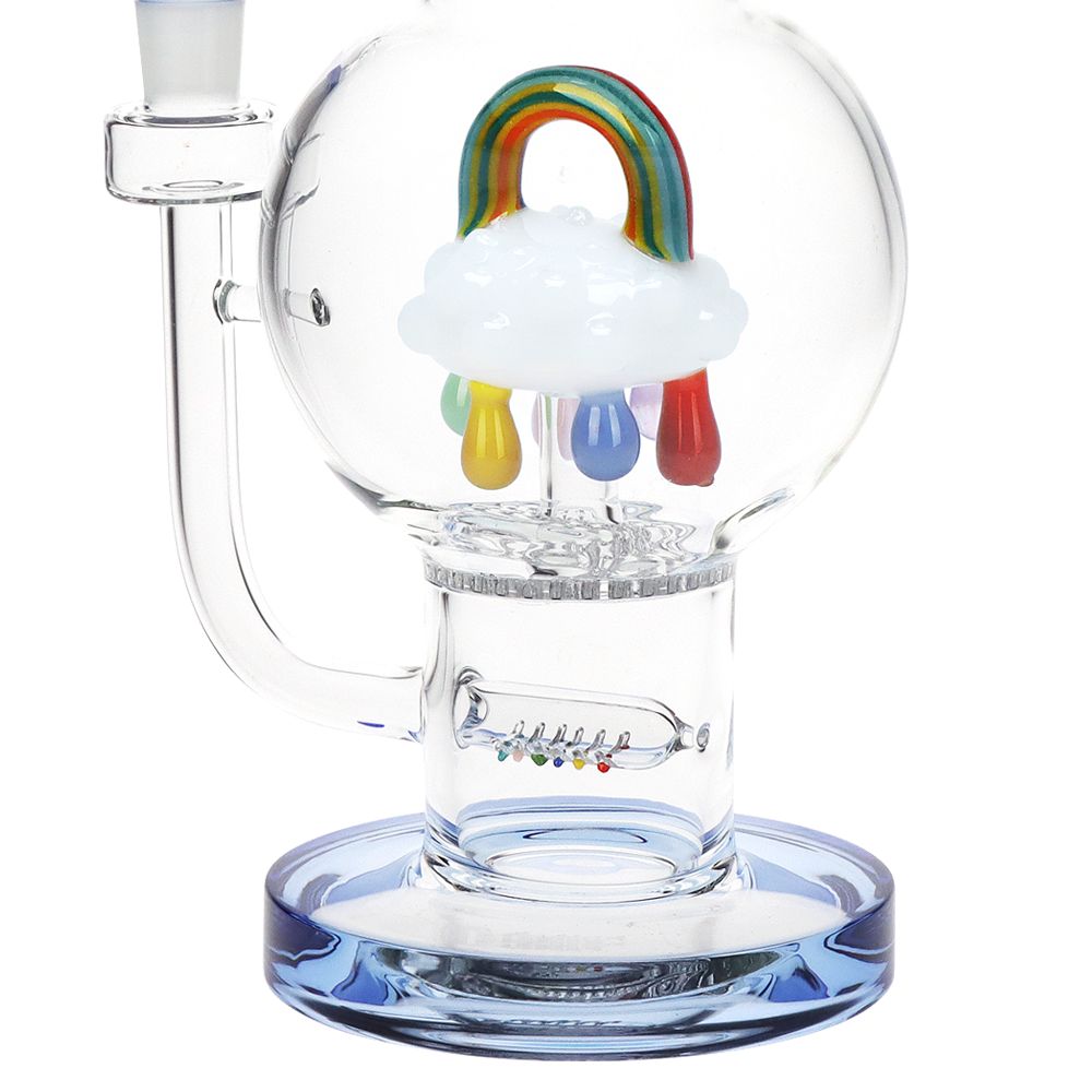 Pulsar Acid Rainbows Bubble Base Glass Water Pipe - 12.6" / 14mm F, BDD Wholesale