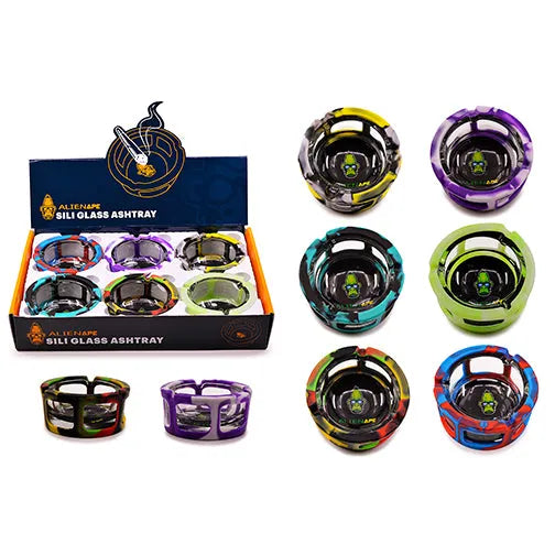 Glass Ashtray With Silicone Sleeve From Space King