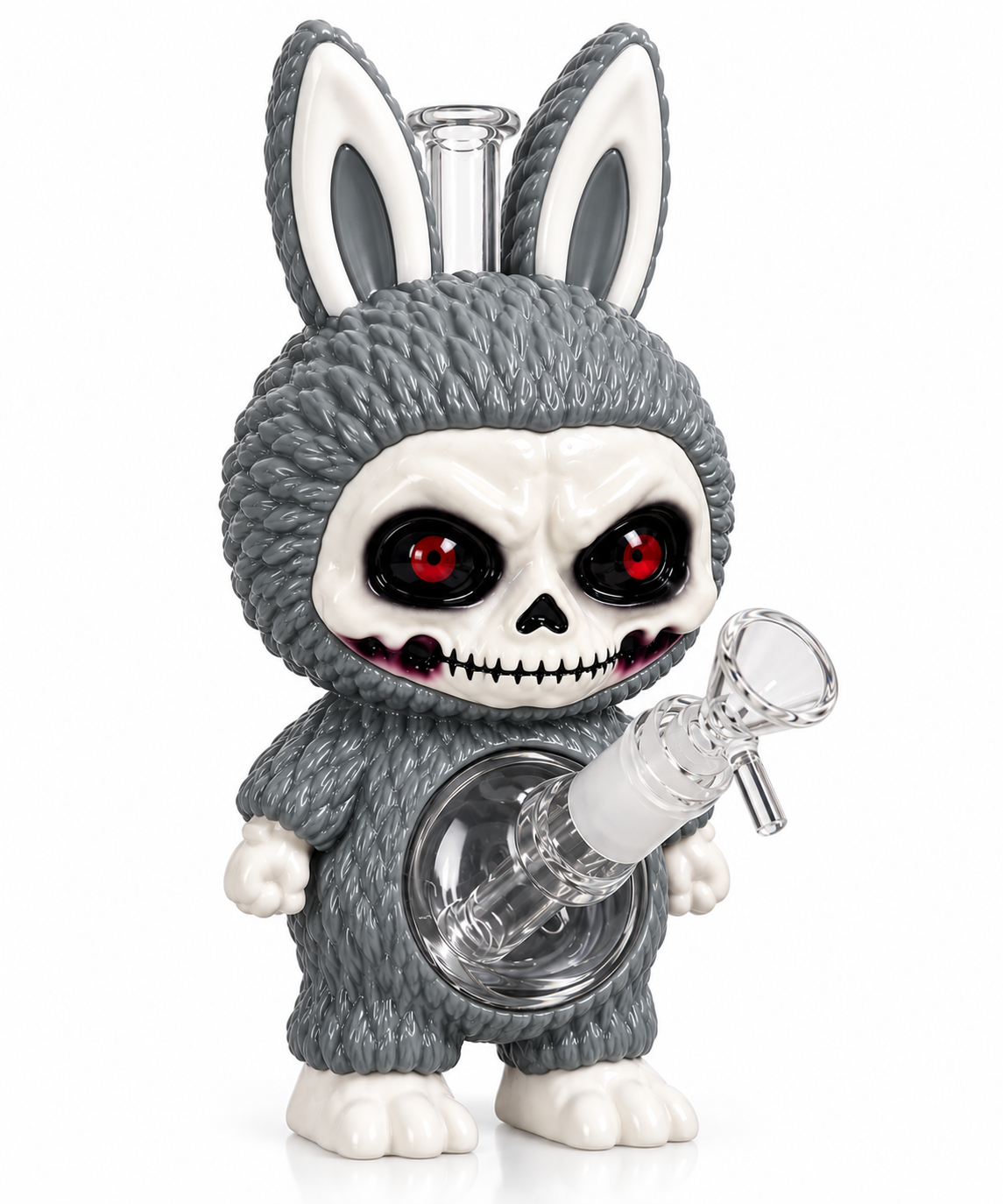 Glass Water Pipe - Skull Bunny
