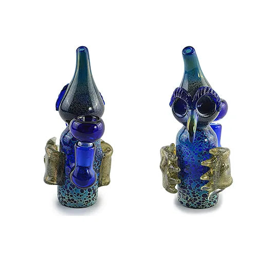 Owl Glass Water Pipe (6")