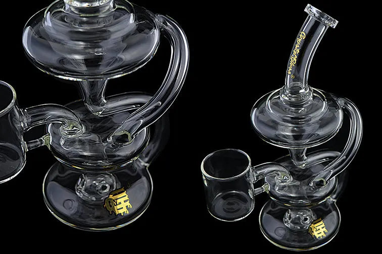 Crystal Glass Puffco Proxy Water Pipe Recycler Rig