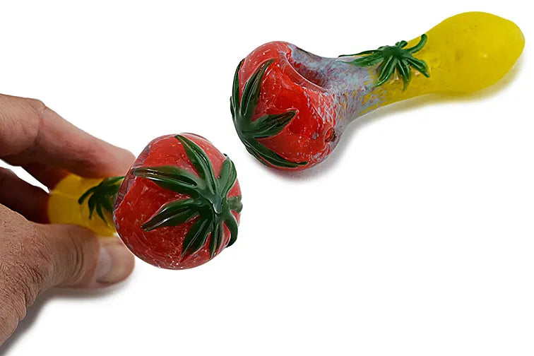 Rasta Leaf Glass Pipe