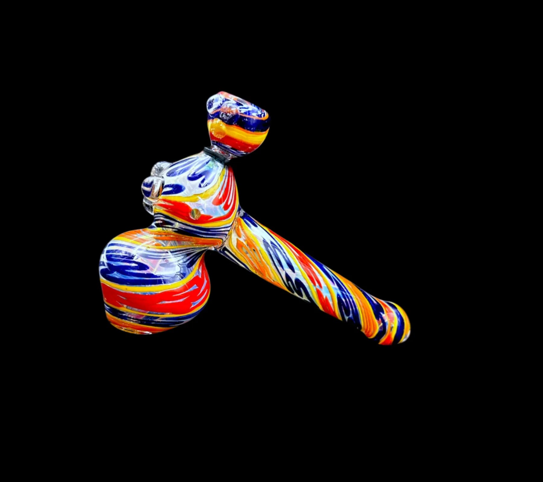 Glass Hammer Bubbler - Crown Bowl (8")