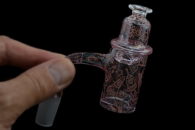 Space King Fully Fused Gold Fume Banger Kit (White Gold) - view 4 | BDDbrands