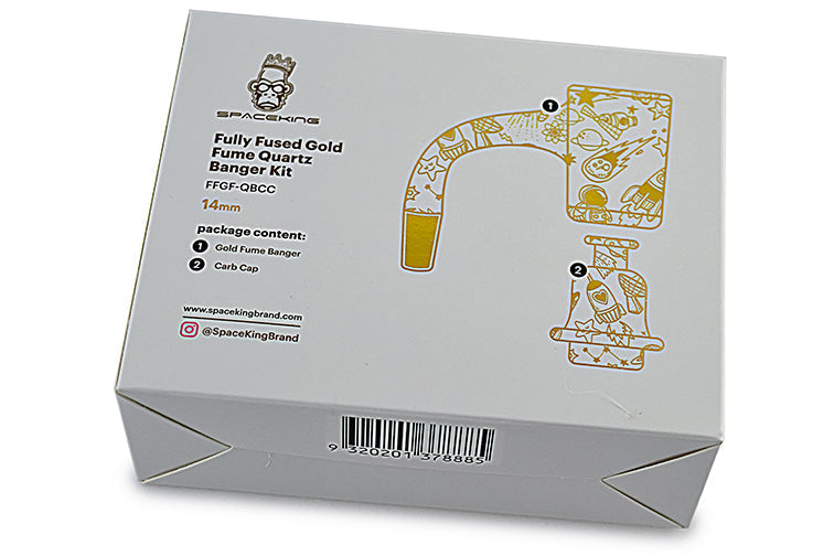 Space King Fully Fused Gold Fume Banger Kit (White Gold) - view 5 | BDDbrands