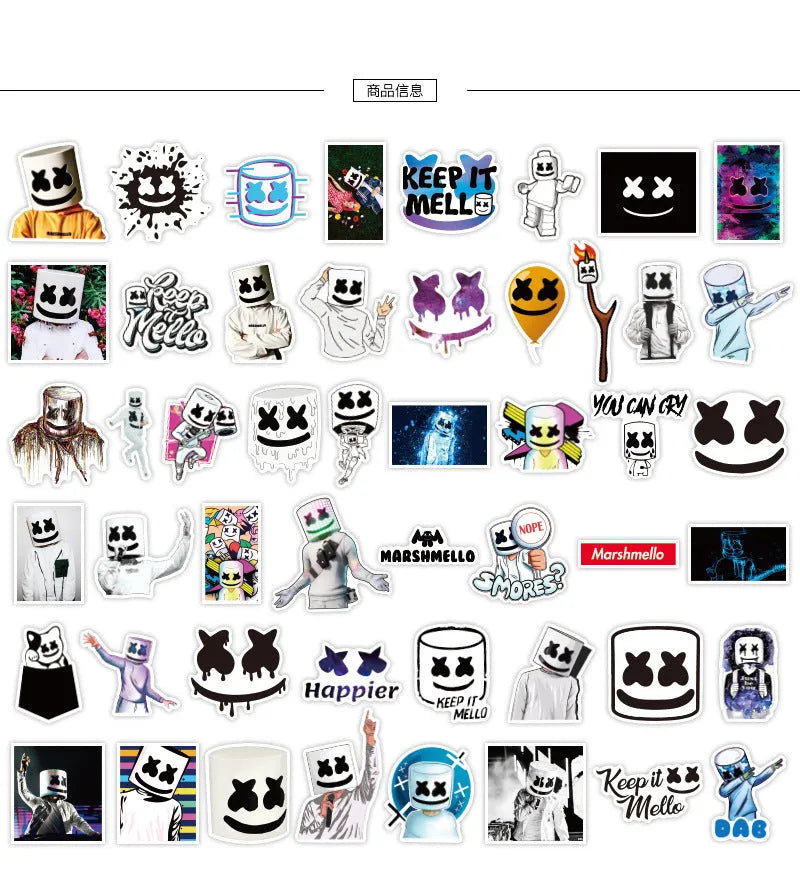 Marshmello Sticker (pack of 50)