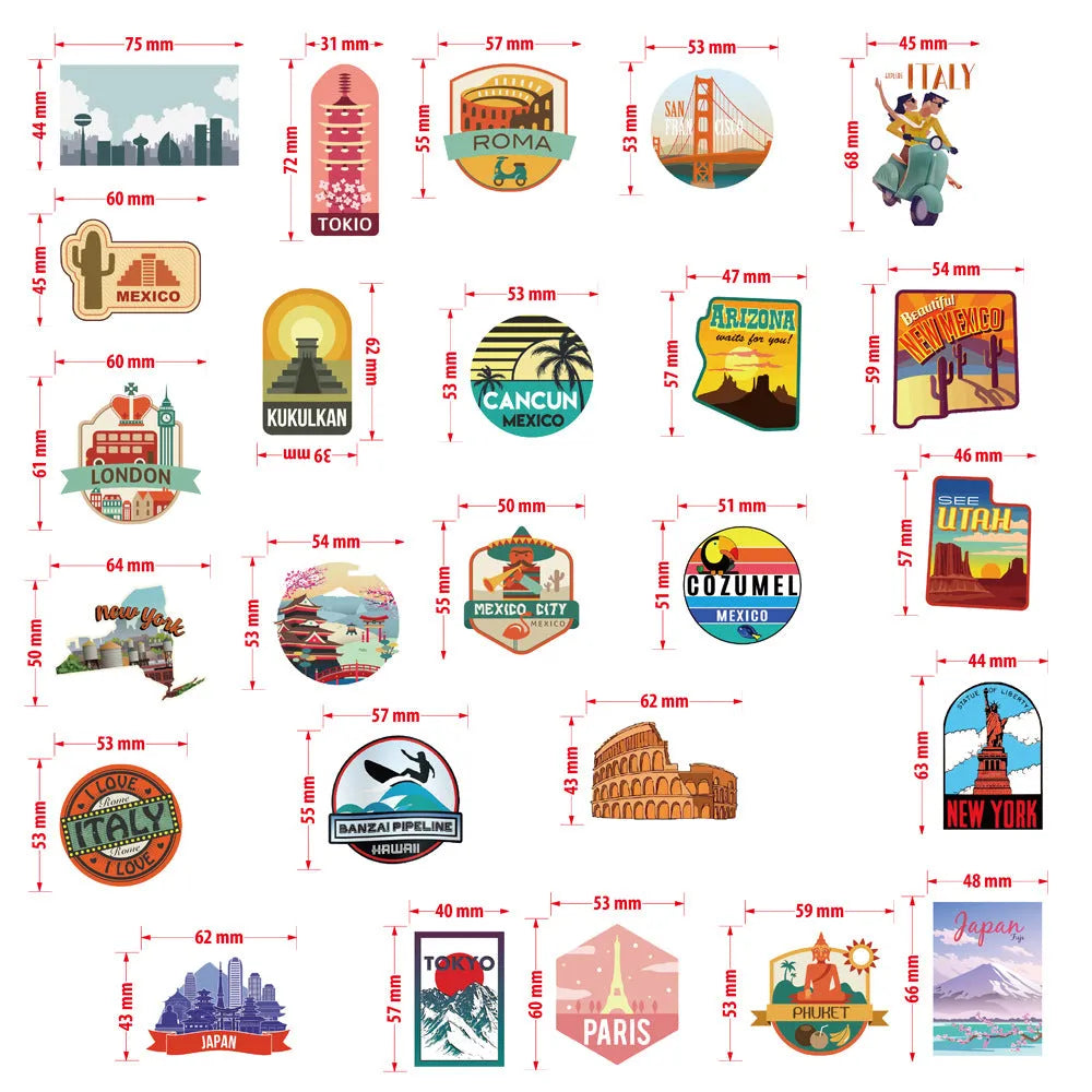 Travel Sticker (pack of 50)