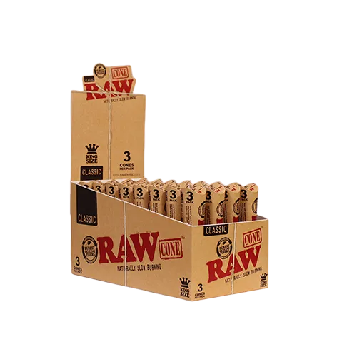 RAW - King Size Classic Pre-Roll Cone (3ct)