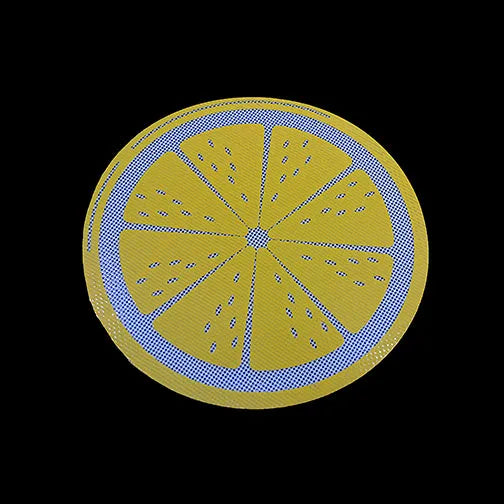 Round Silicone Dab Mat - Citrus