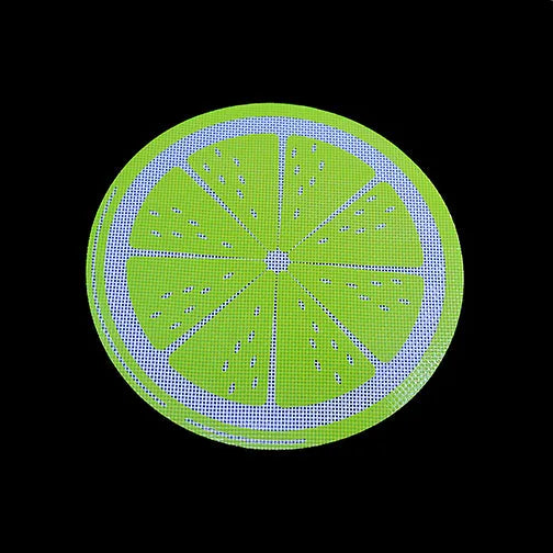 Round Silicone Dab Mat - Citrus
