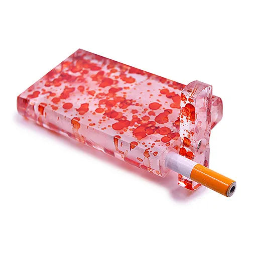Handmade Acrylic Dugout with Matching One Hitter - Splatters