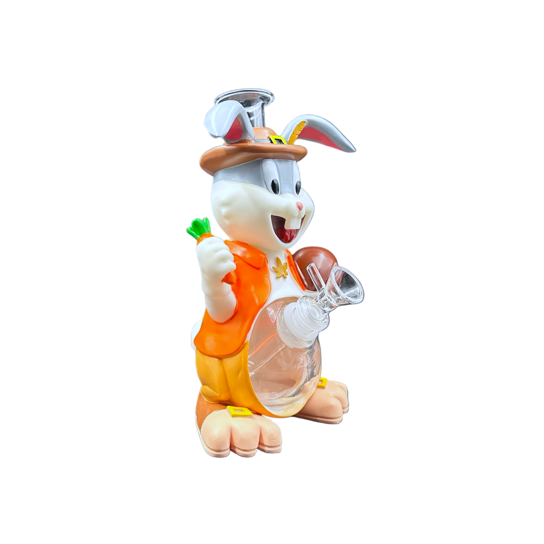 Glass Water Pipe - Pilgrim Rabbit (9")