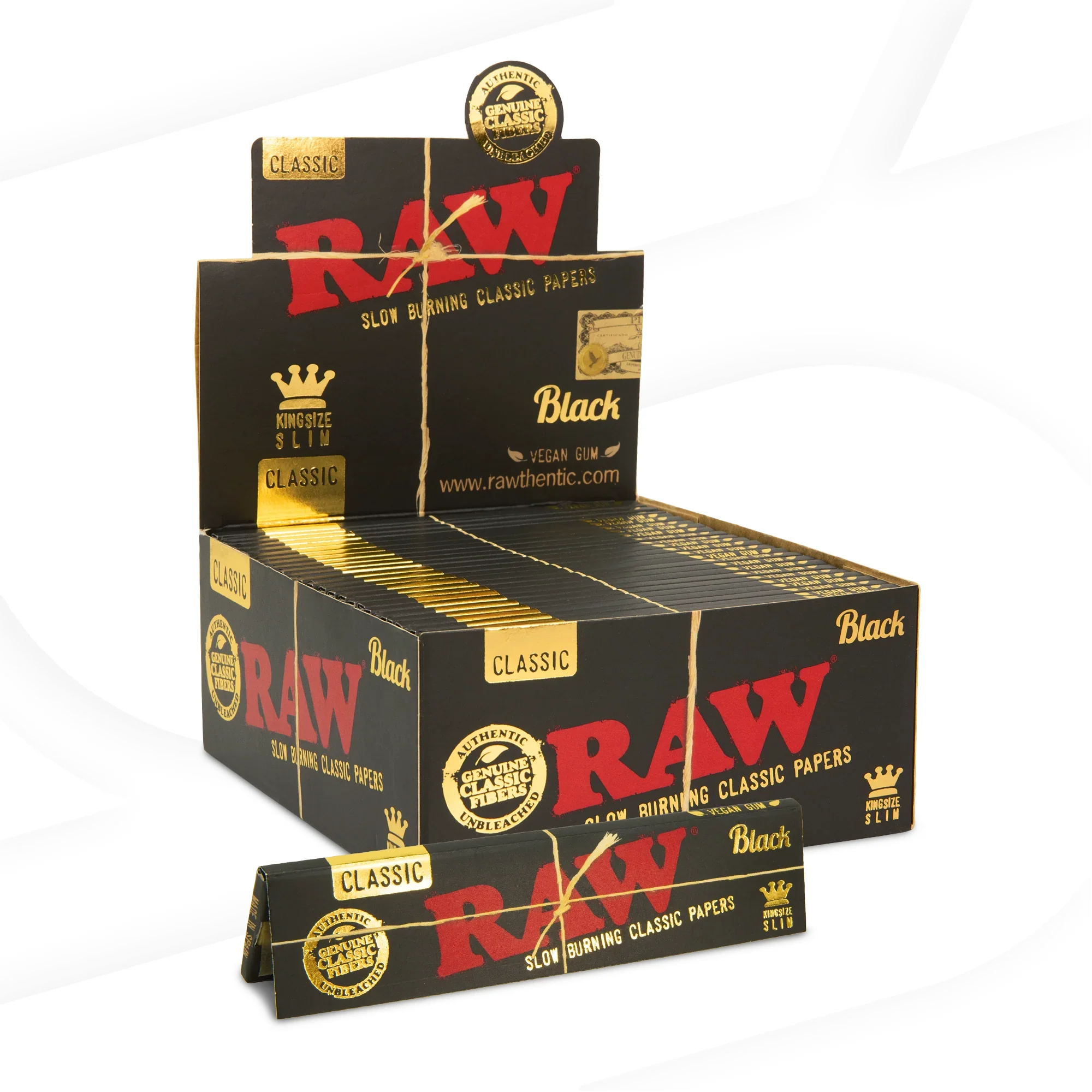 RAW - Black King Size Slim Papers (50pk)