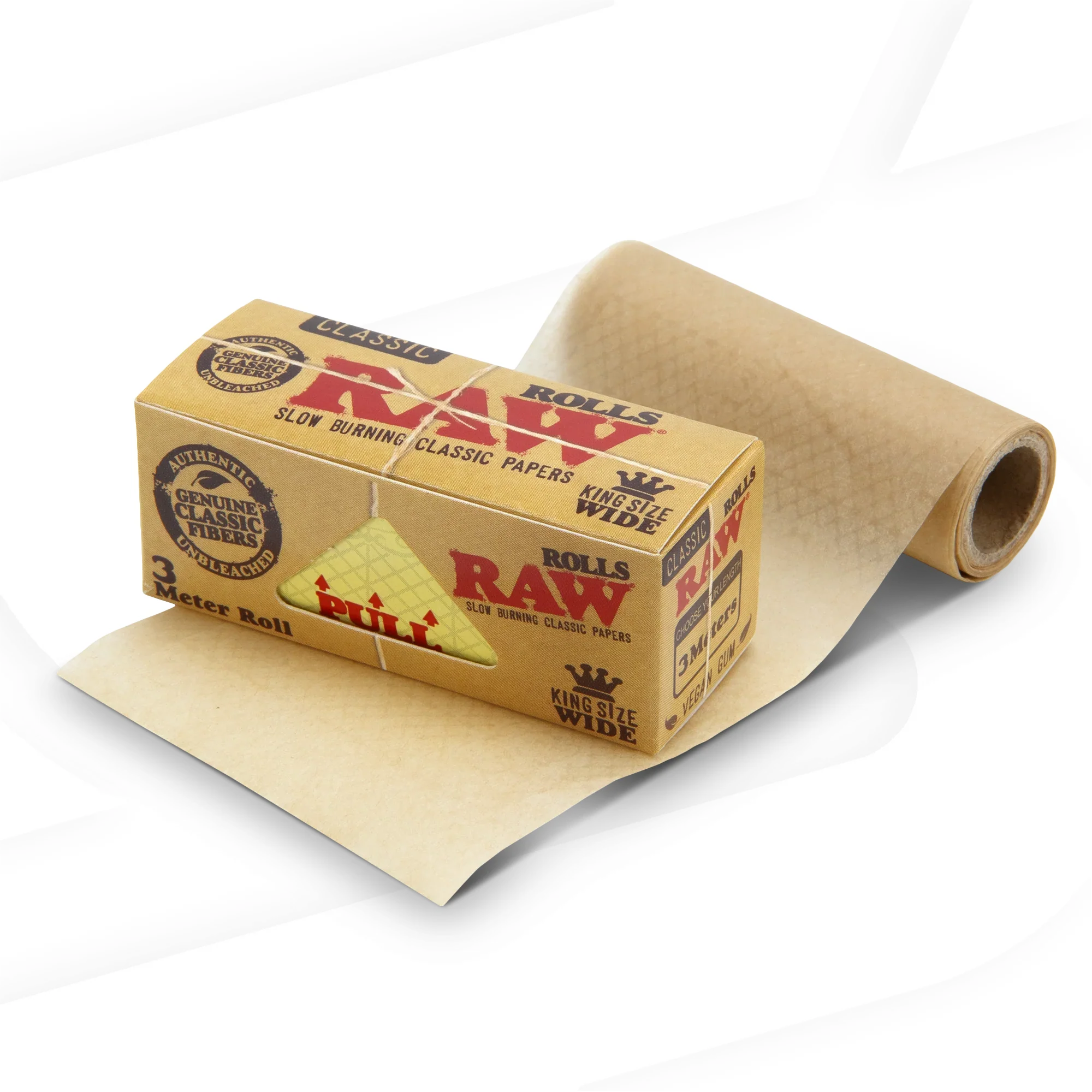 RAW - Classic King Size Wide 3 Meter Rolls (12 packs)