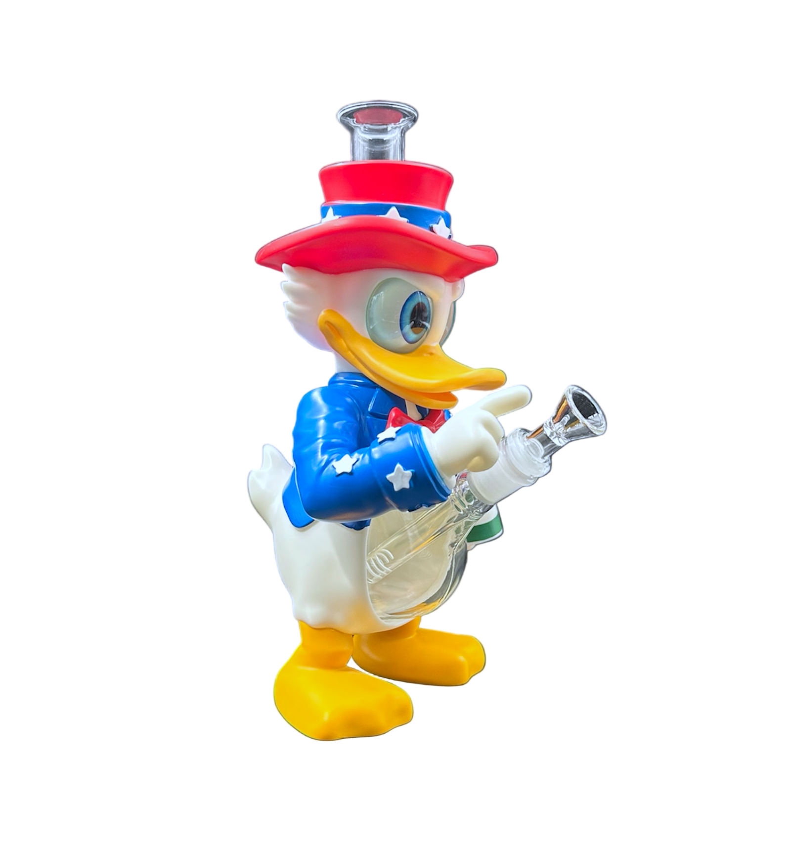 Glass Water Pipe - Uncle Duck (11")
