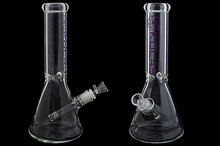 Clear Straight Tube 7mm Beaker Water Pipe (12")