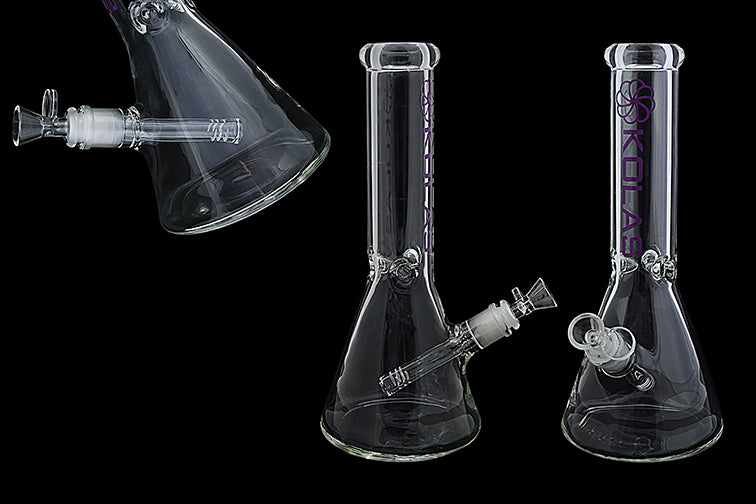 Clear Straight Tube 7mm Beaker Water Pipe (12")