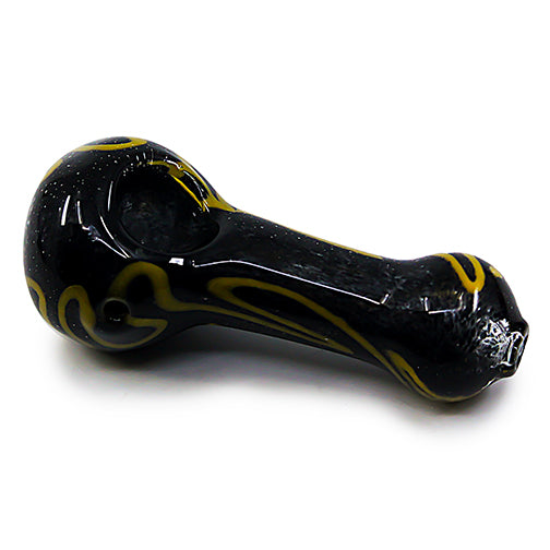 Glass Hand Pipe - Golden Swirl (4")