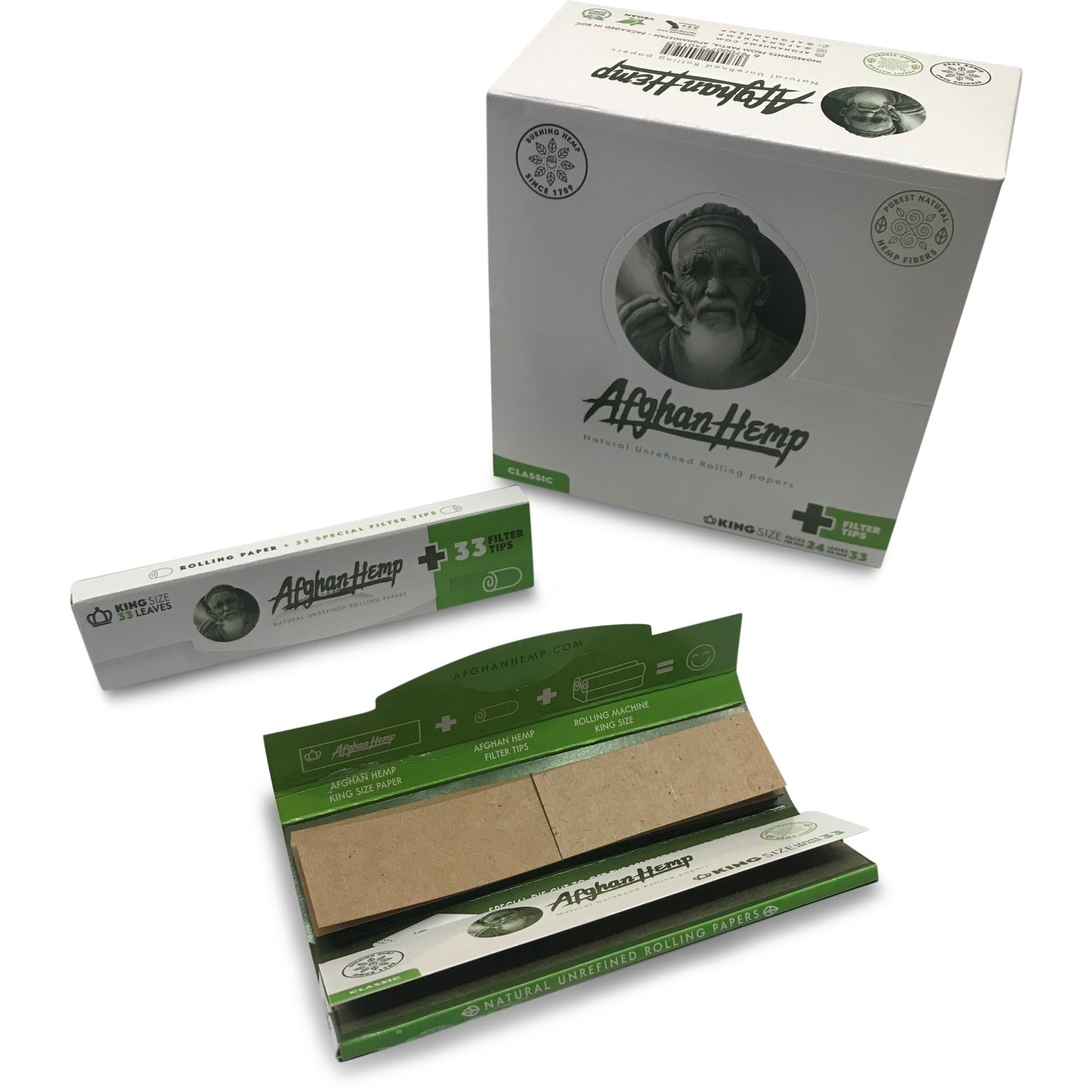 Tune-Up Your Joints With Afghan Hemp Rolling Papers - King Size + Tips