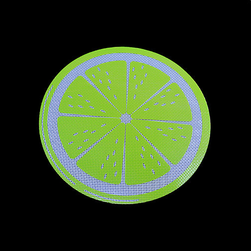 Round Silicone Dab Mat - Citrus