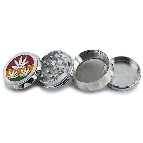 Novelty Grinder - Rasta Leaf (2")