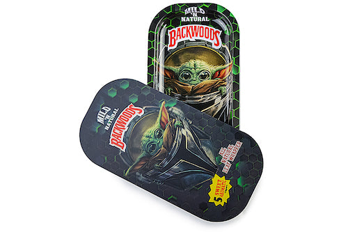 Slim 3D Holographic Metal Rolling Tray w/ Magnetic Lid (Design 16)