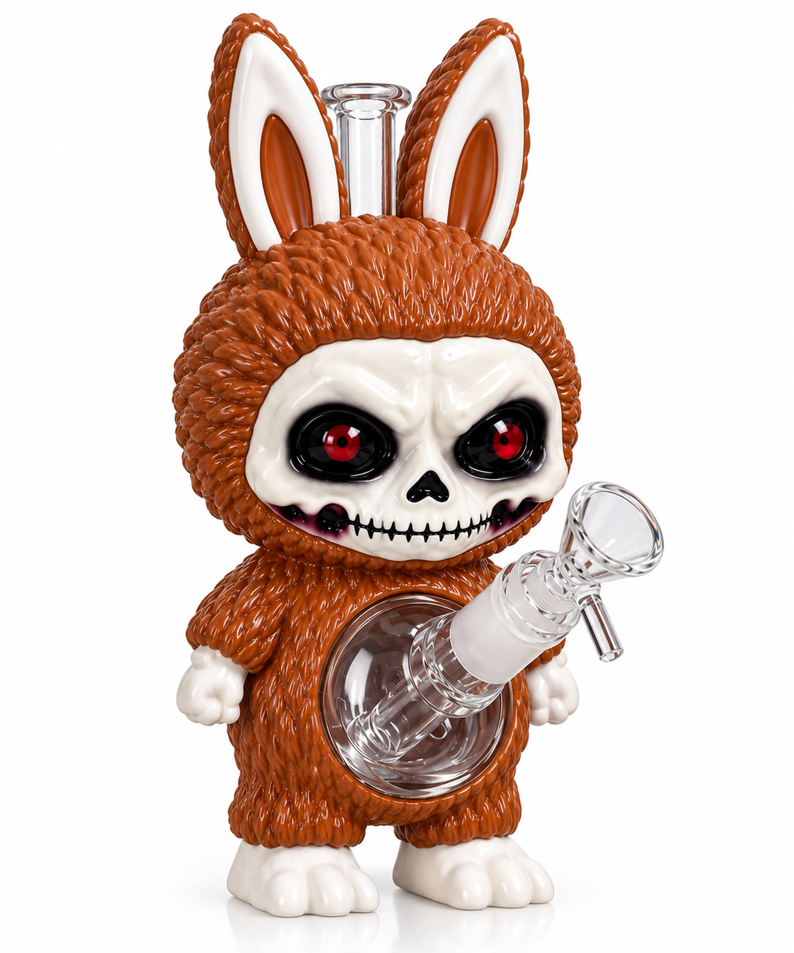Glass Water Pipe - Skull Bunny