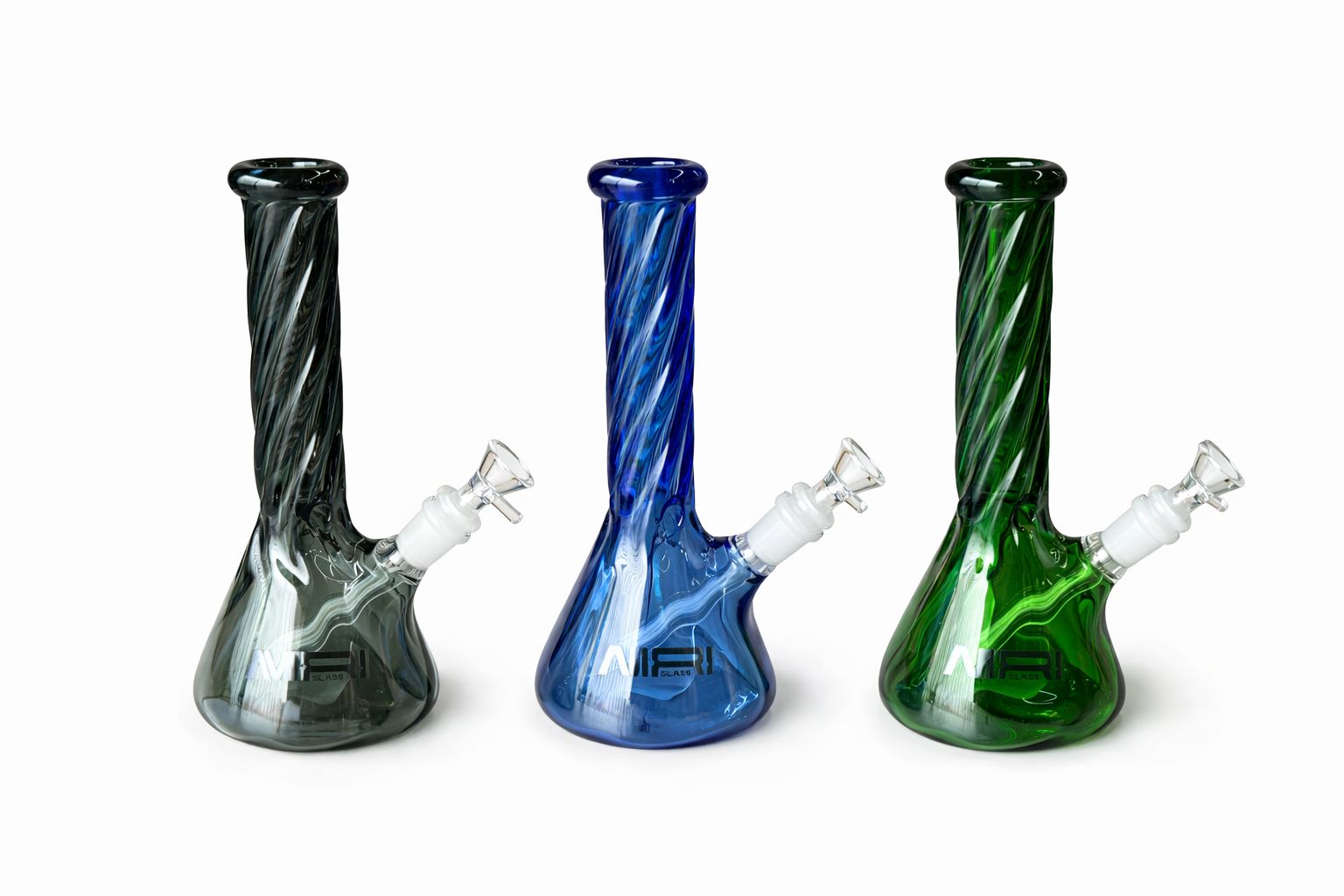 10" Twister Beaker 7mm Glass, BDD Wholesale