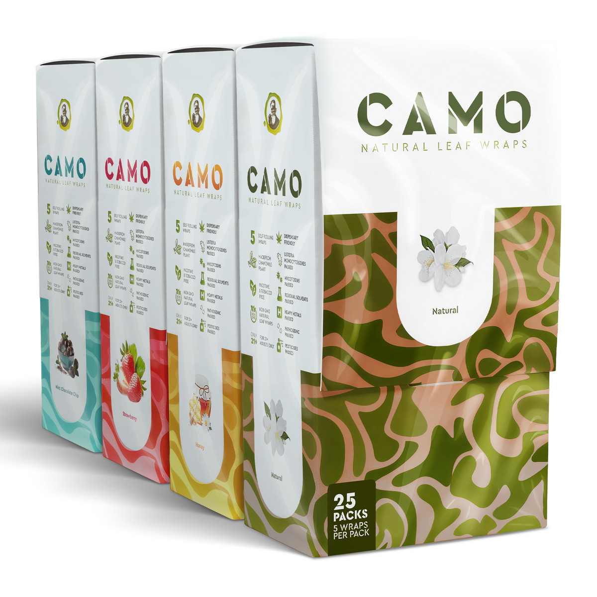 CAMO self-rolling wraps (Case of 50)