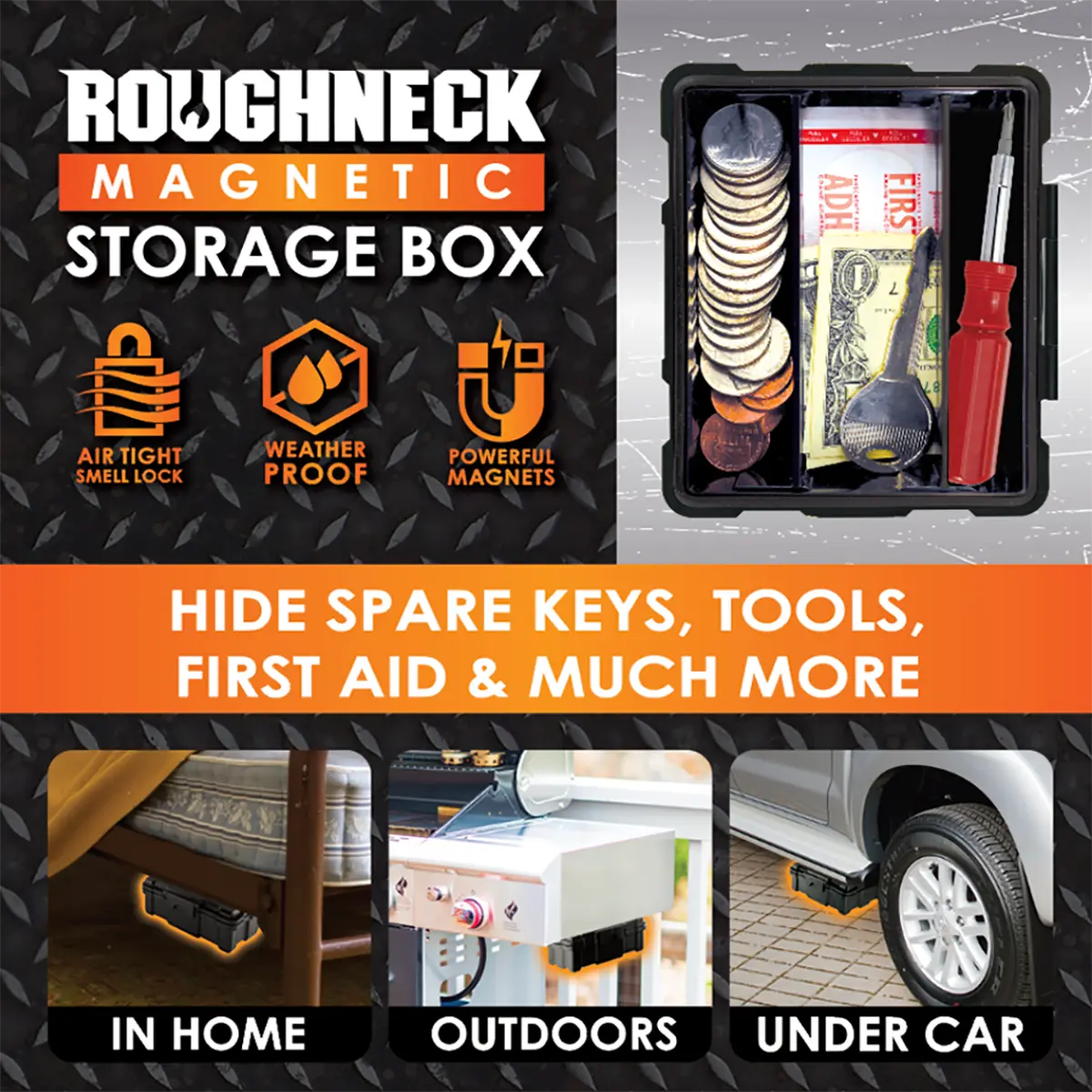 Magnetic Storage Box - 6 Pieces Per Retail Ready Display 21774 ROUGHNECK
