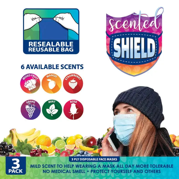 Scented Disp Mask 3 Pack 24 Pieces Per Retail Ready Display 21793 KIPP BROTHERS