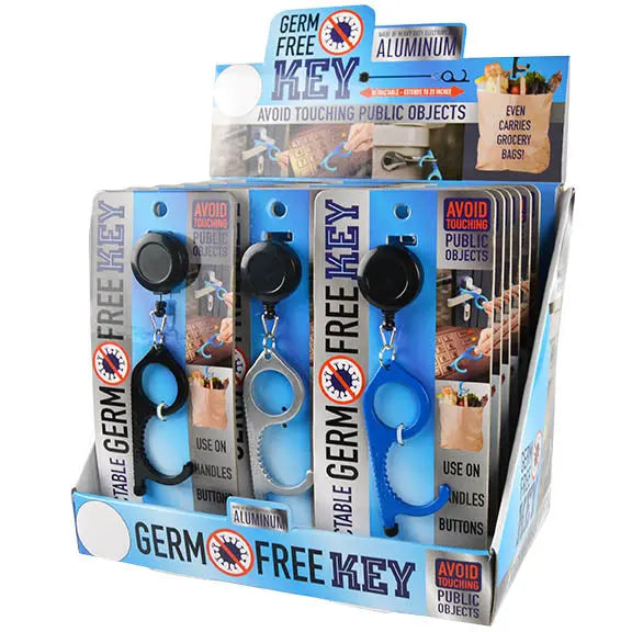 Aluminum Germ Free Key 18 Pieces Per Retail Ready Display 21890 NOVELTY INC
