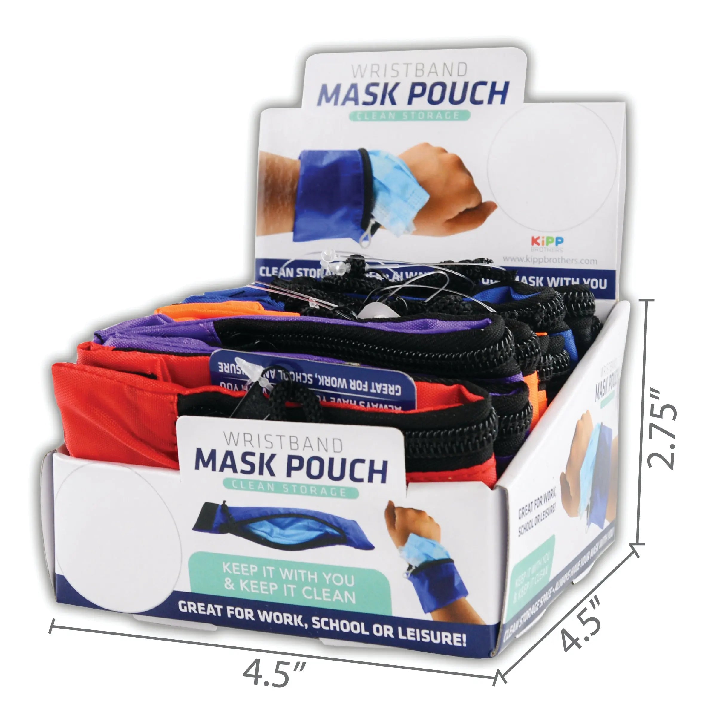 Wristband Mask Pouch - 12 Pieces Per Retail Ready Display 21964 KIPP BROTHERS