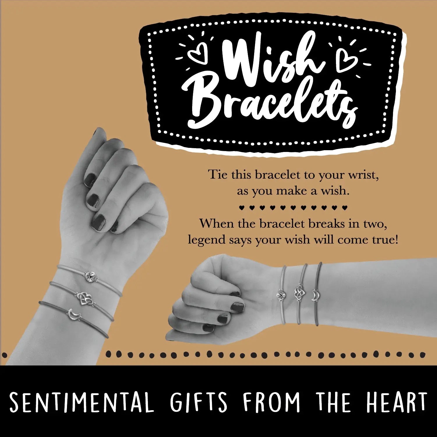 Wish Bracelet with Sentimental Message - 12 Pieces Per Retail Ready Display 22187 KIPP BROTHERS