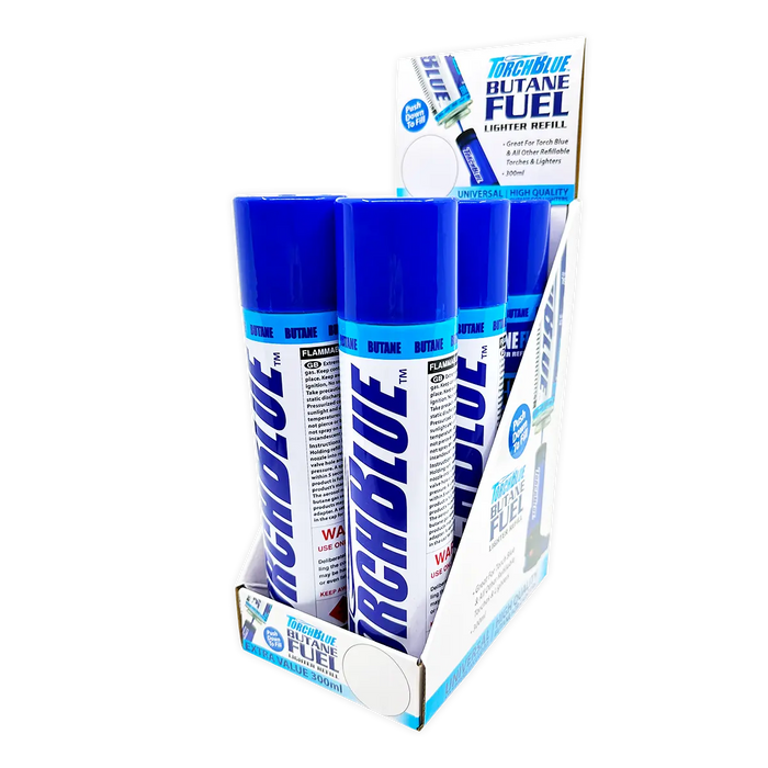300ML Bulk Torch Blue Butane Refill - 6 Pieces Per Retail Ready Display 22399