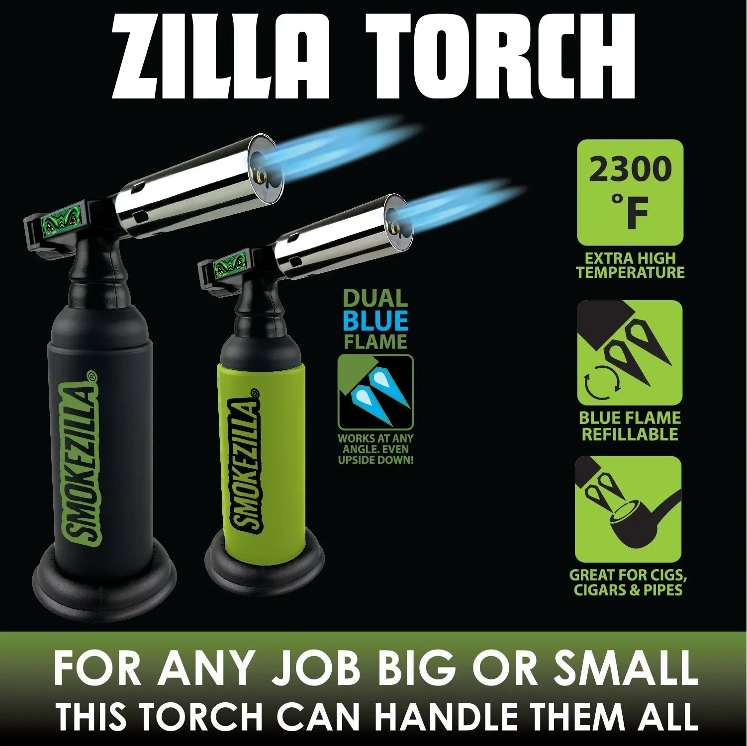 Magnum Zilla Torch Lighter - 6 Pieces Per Retail Ready Display 23119 SMOKEZILLA