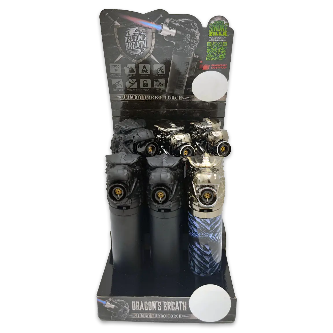 Dragon XXL Torch Lighter - 6 Pieces Per Retail Ready Display 23386 SMOKEZILLA