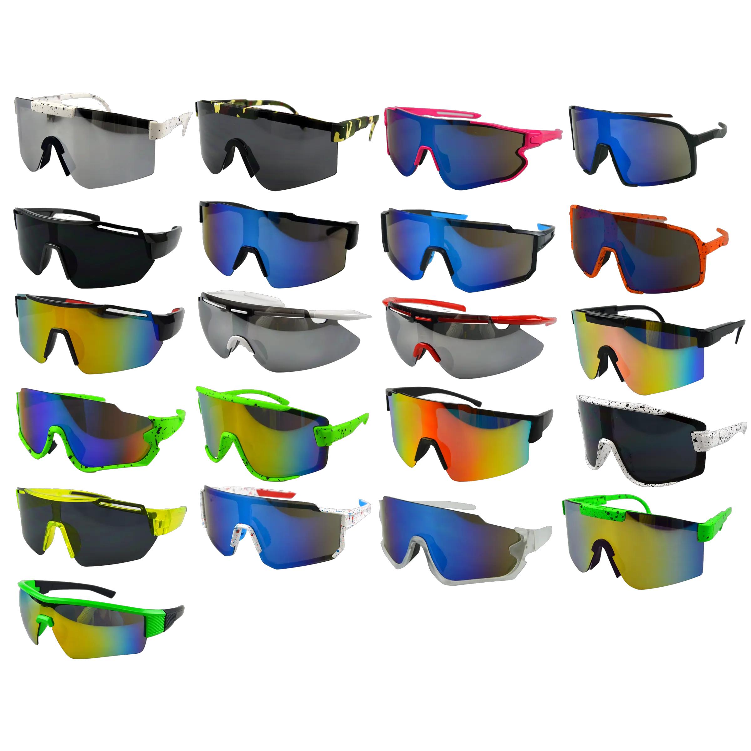 Sunglasses Sport Shieldz Assortment Floor Display - 24 Pieces Per Retail Ready Display 88443 DRIVER'S EDGE