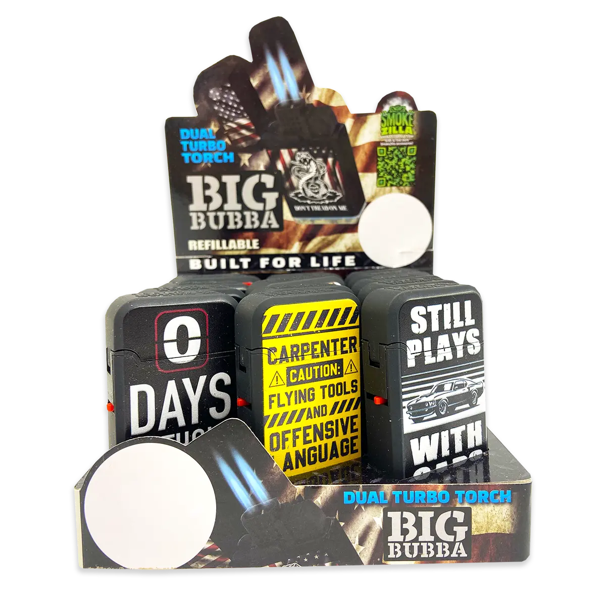 Big Bubba Dual Torch Lighter - 15 Pieces Per Retail Ready Display 23821 SMOKEZILLA