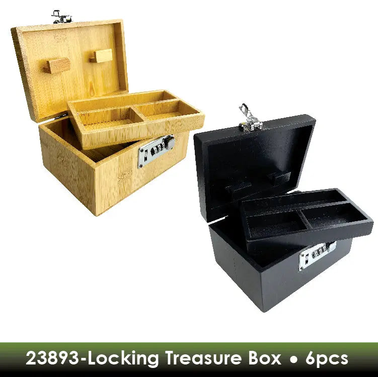 Wood Locking Storage Box with Tray - 6 Pieces Per Retail Ready Display 23893 SMOKEZILLA