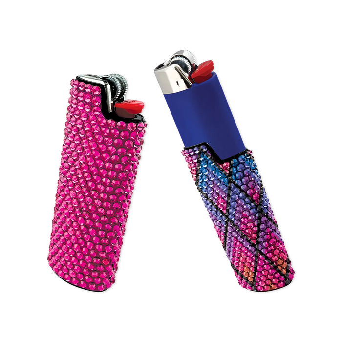 Rhinestone Lighter Case - 12 Pieces Per Retail Ready Display 24382