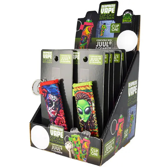 Neoprene Vape Case Keychain - 12 Pieces Per Retail Ready Display 24734 SMOKEZILLA